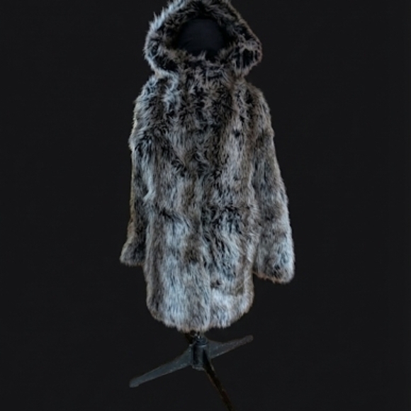 Faux Fur Hooded Coat